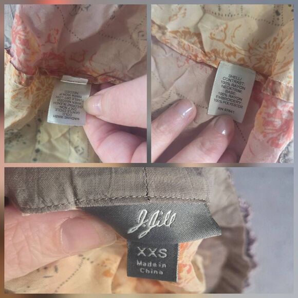 VTG Y2K J. Jill Boho Sheer Lace Trim Top Sz. XXS - Picture 4 of 7